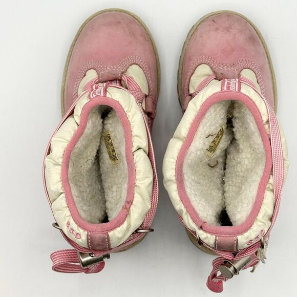 Timberland Sherpa Lined Pink Winter Boots - Toddler US Size 11.5 / EU 29 // 7281 - Picture 9 of 13